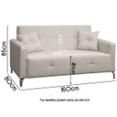 Ver imagem 6 de Sofá Fixo 2 Lugares 1,60 Espanha Living Linho Pés Metal e Molas:linho Bege Claro