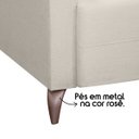 Ver imagem 5 de Sofá Fixo 2 Lugares 1,60 Espanha Living Linho Pés Metal e Molas:linho Bege Claro