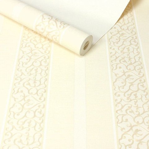 Papel de Parede Clássico Listra Listrado Arabesco + Cola para Aplicação