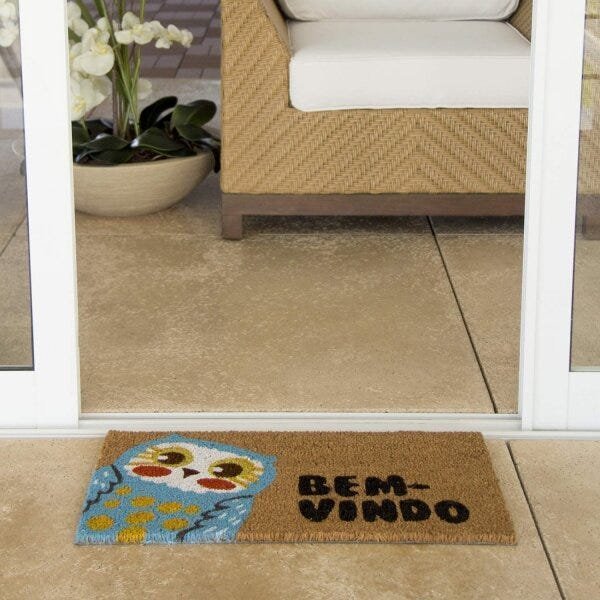 Capacho Fibra de Coco 33cmx60cm Colorful Bella Casa - 2