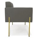 Ver imagem 5 de Poltrona Pé de Ferro Dourado para Sala Elisa Suede D03 - D'Rossi Cor Grafite