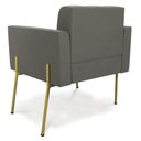 Ver imagem 4 de Poltrona Pé de Ferro Dourado para Sala Elisa Suede D03 - D'Rossi Cor Grafite