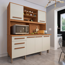 Ver imagem 2 de Armário de Cozinha 6 Portas 2 Gavetas Lunna Imop Cinamomo / Off White