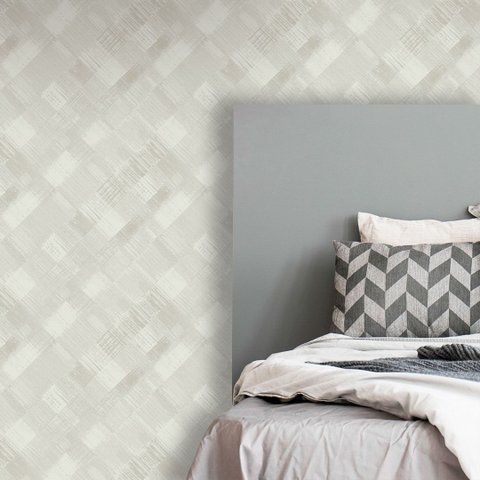 Papel de Parede para Quarto Xadrez Cinza Vinilico Lavável+ Cola para Aplicação