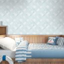 Ver imagem 2 de Papel de Parede Infantil Xadrez Azul Claro + Cola para Aplicação