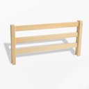 Ver imagem 2 de Grade de Proteção para Cama Infantil 100% Madeira Segurança e Conforto para Criança - Natural