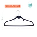 Ver imagem 2 de Kit de 24 Cabides de Veludo Preto - Oikos