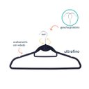 Ver imagem 3 de Kit de 24 Cabides de Veludo Preto - Oikos