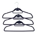 Ver imagem 1 de KIT 30 Cabides de Veludo Preto com gancho