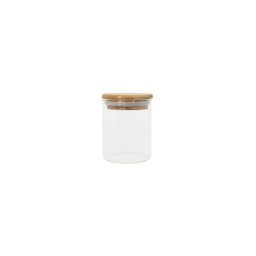 Pote de Vidro de Mantimentos 200ml com Tampa de Bambu Oikos - 1