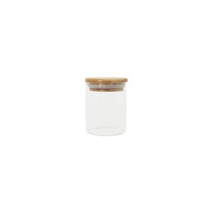 Pote de Vidro de Mantimentos 200ml com Tampa de Bambu Oikos