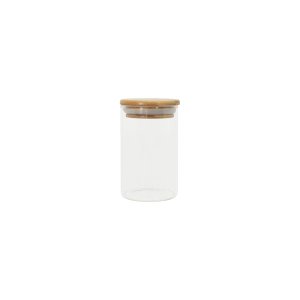 Pote de Vidro de Mantimentos 250Ml com Tampa de Bambu Oikos