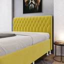 Ver imagem 1 de Cabeceira Estofada para Cama Box Bellatrix 160 para Cama Queen Suede Amarelo Aradecor