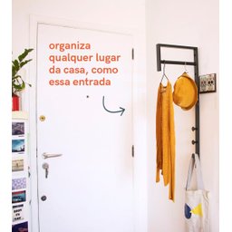 Cabideiro Suspenso Preto Oikos - 6