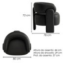 Ver imagem 3 de Poltrona Decorativa Lume Pes Madeira Courino Tcs 724 Moll