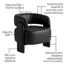 Ver imagem 4 de Poltrona Decorativa Lume Pes Madeira Courino Tcs 724 Moll