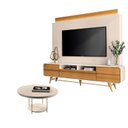 Ver imagem 1 de Estante Home Theater Nobre Off White Cinamomo e Mesa de Centro Sky Off White– Hb Móveis