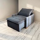 Ver imagem 4 de Poltrona Cama Reclinável Estofada para Sala e Quarto
