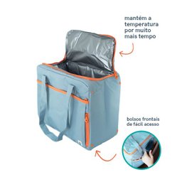 BOLSA TÉRMICA EXPANSÍVEL AZUL - OIKOS - 3