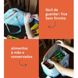 BOLSA TÉRMICA EXPANSÍVEL AZUL - OIKOS - 5