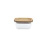 Pote de Vidro Quadrado de 520 Ml com Tampa de Bambu Oikos - 1