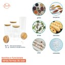 Ver imagem 5 de Potes de Vidro para Mantimentos com Tampa Bambu Oikos - 5 Pçs