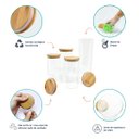 Ver imagem 4 de Potes de Vidro para Mantimentos com Tampa Bambu Oikos - 5 Pçs