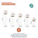 Ver imagem 3 de Potes de Vidro para Mantimentos com Tampa Bambu Oikos - 5 Pçs