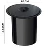 Lixeira de Embutir 5l Inox Preto Fosco Cozinha Cesto Black - 5
