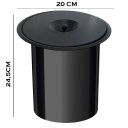 Ver imagem 5 de Lixeira de Embutir 5l Inox Preto Fosco Cozinha Cesto Black
