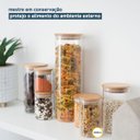 Ver imagem 6 de Pote de Vidro de Mantimentos 300Ml com Tampa de Bambu Oikos