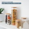 Pote de Vidro de Mantimentos 300Ml com Tampa de Bambu Oikos - 6