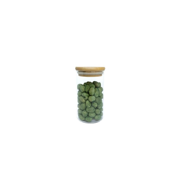 Pote de Vidro de Mantimentos 300Ml com Tampa de Bambu Oikos