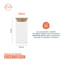 Ver imagem 2 de Pote de Vidro de Mantimentos 300Ml com Tampa de Bambu Oikos