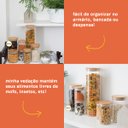 Ver imagem 6 de Pote de Vidro de Mantimentos 800Ml com Tampa de Bambu Oikos