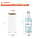 Ver imagem 3 de Pote de Vidro de Mantimentos 800Ml com Tampa de Bambu Oikos