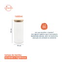 Ver imagem 2 de Pote de Vidro de Mantimentos 1650Ml com Tampa de Bambu Oikos