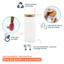 Ver imagem 3 de Pote de Vidro de Mantimentos 1650Ml com Tampa de Bambu Oikos