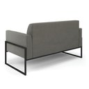 Ver imagem 6 de Sofá Namoradeira com Poltrona Base Industrial Alta Preto Marisa Suede D03 - D\'rossi Cor Grafite
