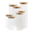 Ver imagem 1 de Potes de Vidro para Mantimentos com Tampa Bambu Oikos - 7 Pçs