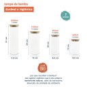 Ver imagem 2 de Potes de Vidro para Mantimentos com Tampa Bambu Oikos - 7 Pçs