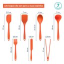 Ver imagem 2 de KIT DE UTENSÍLIOS DE SILICONE LARANJA OIKOS – 7 PEÇAS
