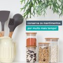 Ver imagem 5 de Kit 6 Potes de Vidro para Mantimentos 450Ml com Tampa Bambu