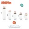 Potes de Vidro de Mantimentos com Tampa de Bambu 11 Pçs - 3
