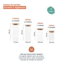Ver imagem 2 de Potes de Vidro para Mantimentos com Tampa Bambu Oikos - 7 Pçs