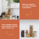Ver imagem 7 de Kit 3 Potes de Vidro para Mantimentos 1650Ml com Tampa Bambu