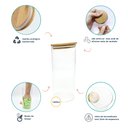 Ver imagem 5 de Kit 3 Potes de Vidro para Mantimentos 1650Ml com Tampa Bambu