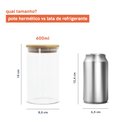 Ver imagem 6 de Kit 4 Potes de Vidro para Mantimentos 600Ml com Tampa Bambu