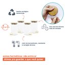 Ver imagem 4 de Kit 4 Potes de Vidro para Mantimentos 600Ml com Tampa Bambu