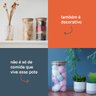 Kit 4 Potes de Vidro para Mantimentos 1650Ml com Tampa Bambu - 6